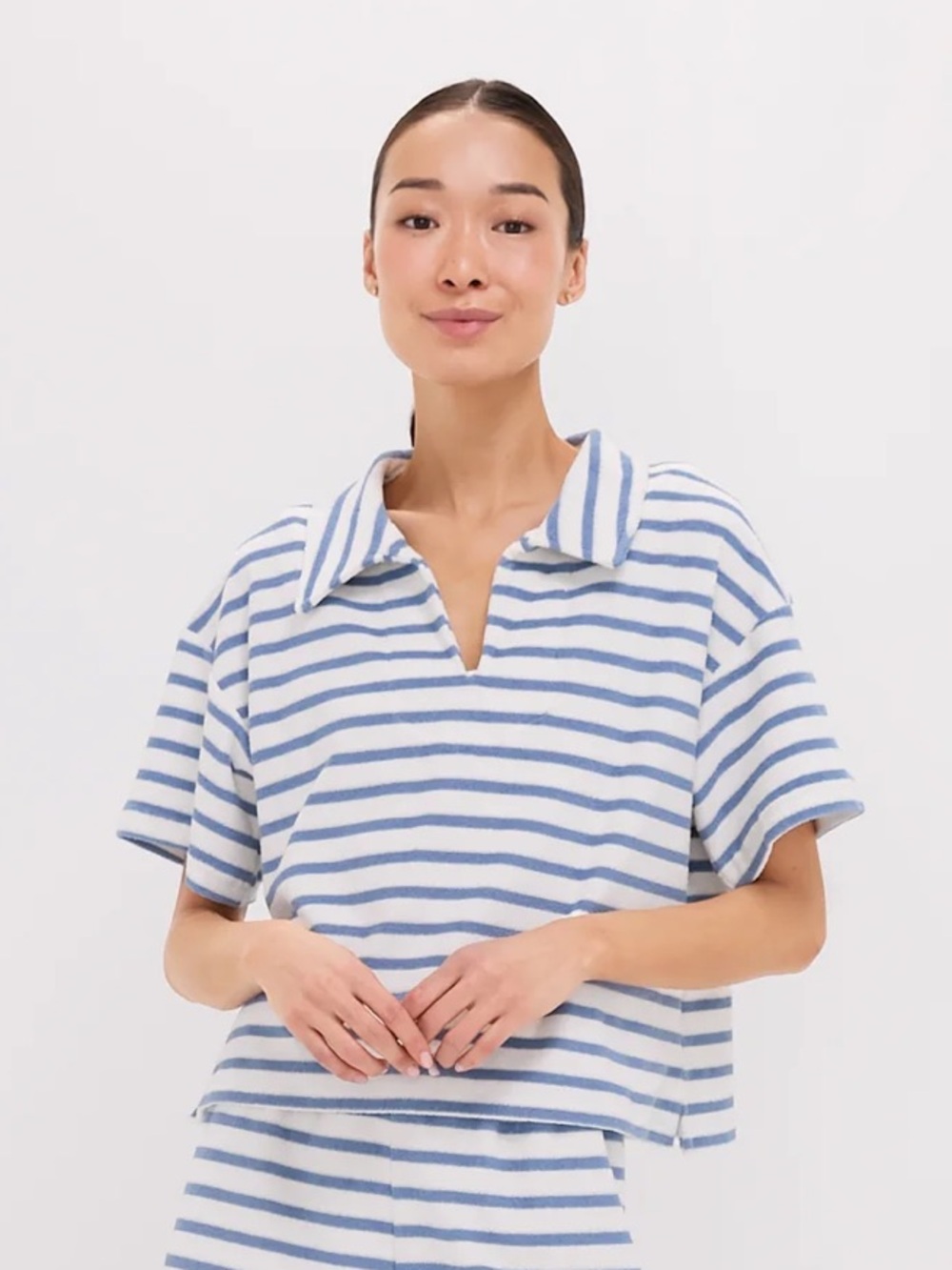 TNUCK BEACH Striped Terrycloth Tybee Top Size S NWT